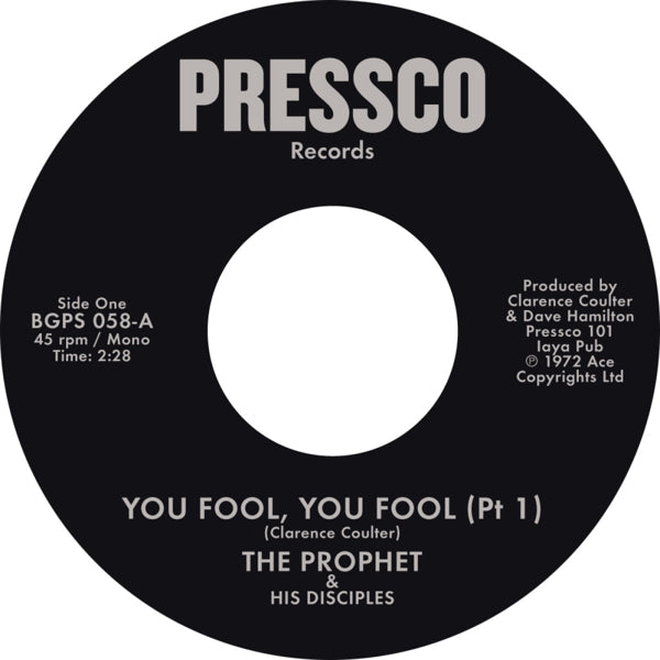 |  7" Single | Prophet & His Disciples - You Fool, You Fool (Single) | Records on Vinyl