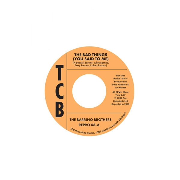 |  7" Single | Barrino Brothers - Bad Things (You Said To Me) (Single) | Records on Vinyl