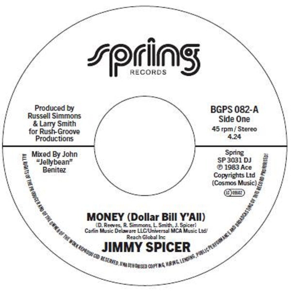 |   | Jimmy Spicer - Money (Dollar Bill Y All) / Money (Dollar Bill Y All) (Instrumental) (Single) | Records on Vinyl