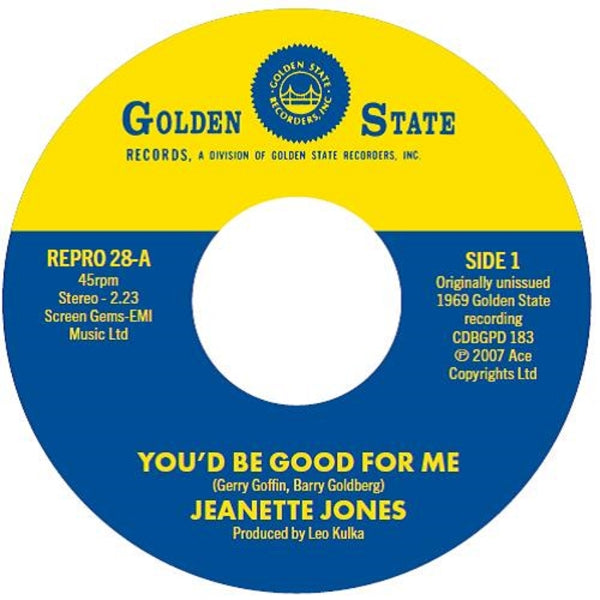 |  7" Single | Jeanette Jones - You'd Be Good For Me / Cut Loose (Single) | Records on Vinyl