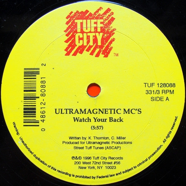 |  12" Single | Ultramagnetic Mc's - Watch Your Back (Single) | Records on Vinyl