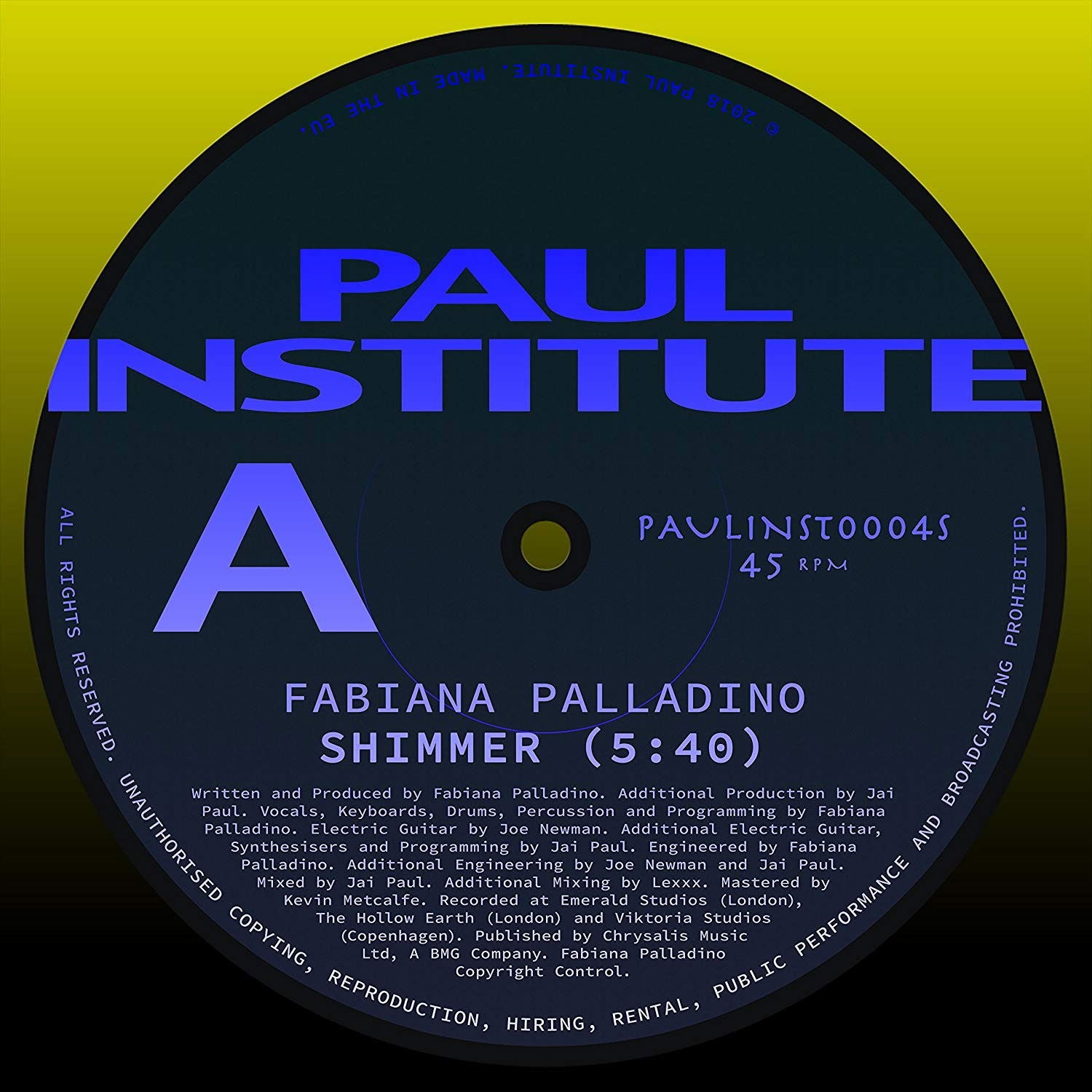 |  7" Single | Fabiana Palladino - Shimmer (Single) | Records on Vinyl