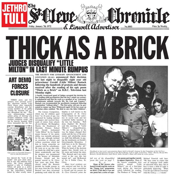 |  Vinyl LP | Jethro Tull - Thick As a Brick (LP) | Records on Vinyl