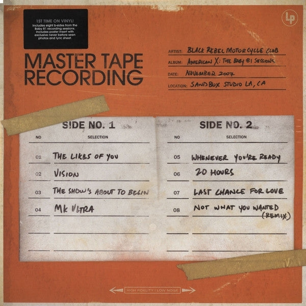 |  Vinyl LP | Black Rebel Motorcycle Club - American X: Baby 81 Sessions (LP) | Records on Vinyl