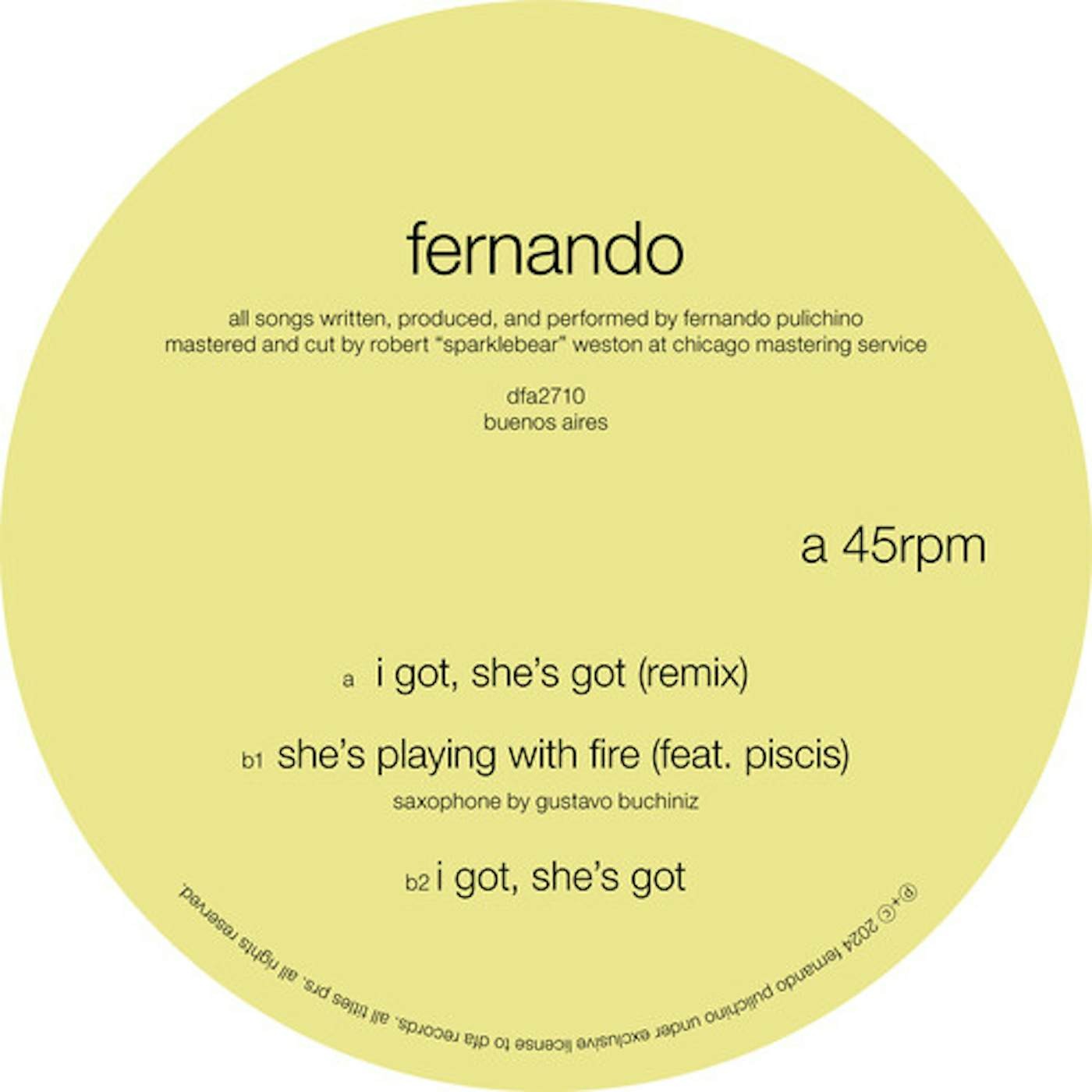 |  12" Single | Fernando - I Got, She's Got (Single) | Records on Vinyl