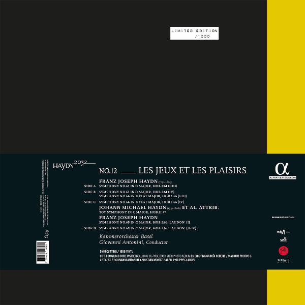 |  Vinyl LP | Giovanni Antonini - Haydn 2032, Vol. 12: Les Jeux Et Les Plaisirs (2 LPs) | Records on Vinyl