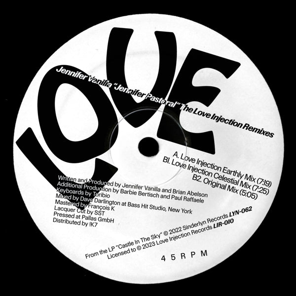 |  12" Single | Jennifer Vanilla - Jennifer Pastoral (Single) | Records on Vinyl