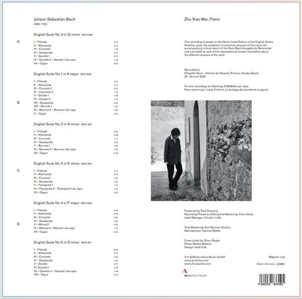 |  Vinyl LP | Zhu Xiao-Mei - J.S. Bach: the English Suites (2 LPs) | Records on Vinyl