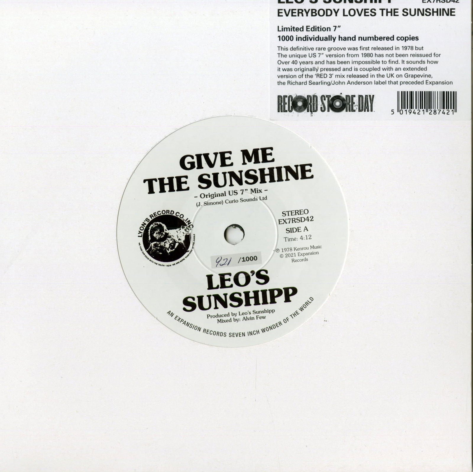 |  12" Single | Leo's Sunshipp - Everybody Loves the Sunshine (Single) | Records on Vinyl