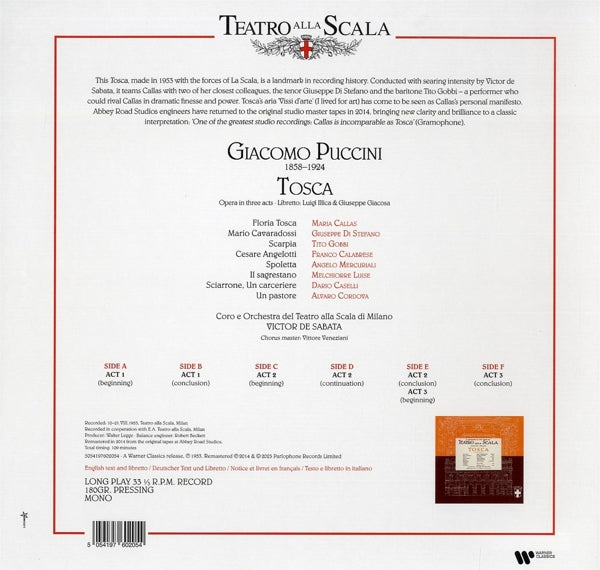 |  Vinyl LP | Maria Callas - Puccini: Tosca (3 LPs) | Records on Vinyl