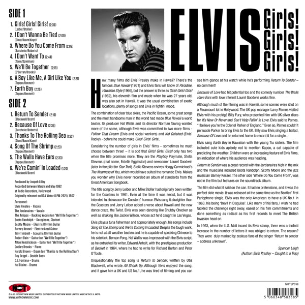 |  Vinyl LP | Elvis Presley - Girls! Girls! Girls! (LP) | Records on Vinyl