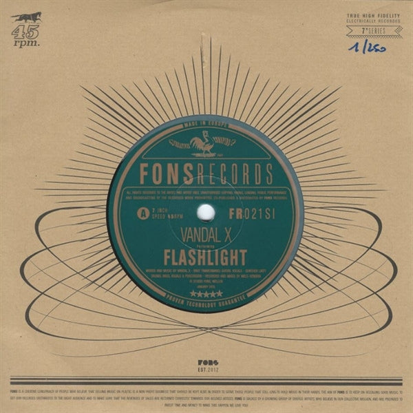 |  7" Single | Vandal X - Flashlight (Single) | Records on Vinyl