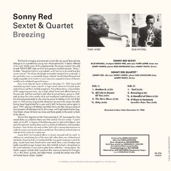 |  Vinyl LP | Sonny -Sextet & Quartet- Red - Breezing (LP) | Records on Vinyl
