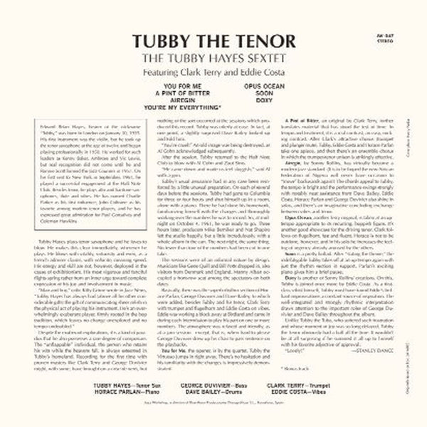 |  Vinyl LP | Tubby -Sextet- Hayes - Tubby the Tenor (LP) | Records on Vinyl