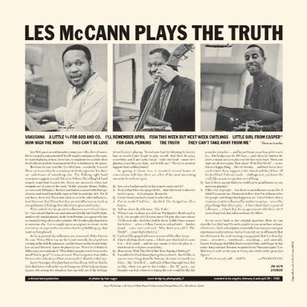 |  Vinyl LP | Les McCann - Truth (LP) | Records on Vinyl
