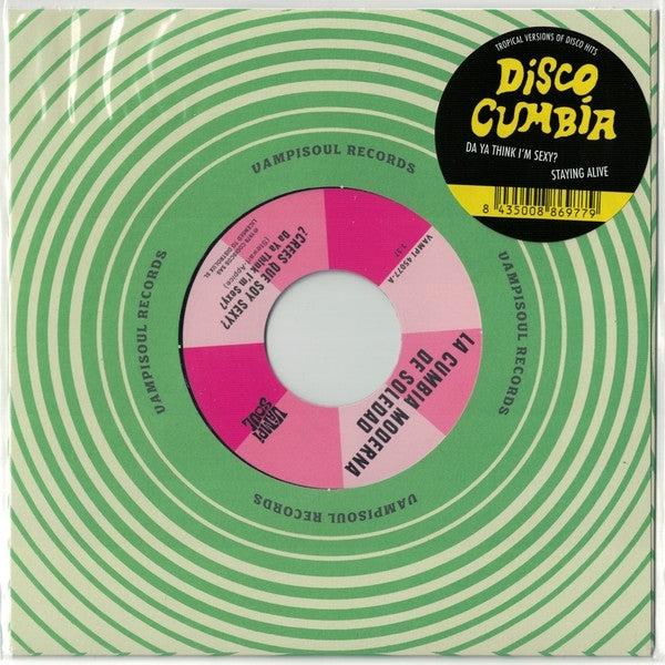 |  7" Single | La Cumbia Moderna De Soledad & Machuca Cumbia - Da Ya Think I'm Sexy?/Stayin' Alive (Single) | Records on Vinyl