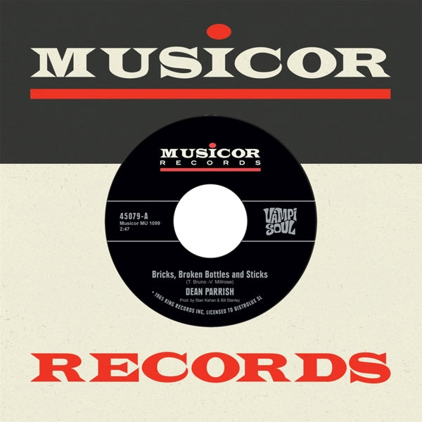 |  7" Single | Dean Parrish - Bricks, Broken Bottles and Sticks/My Heart Cries F (Single) | Records on Vinyl