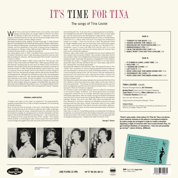 |  Vinyl LP | Tina Louise - It's Time For Tina (LP) | Records on Vinyl