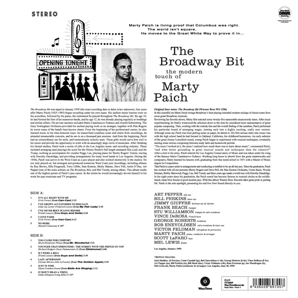 |  Vinyl LP | Marty Paich - Broadway Bit (LP) | Records on Vinyl