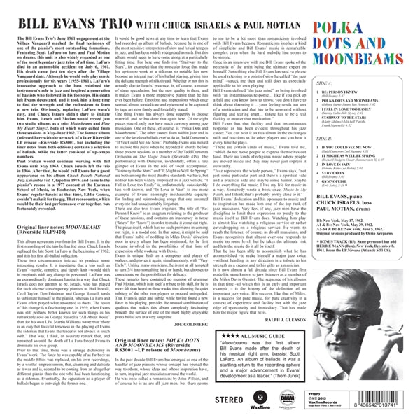 |  Vinyl LP | Bill Evans - Polka Dots and Moonbeams (LP) | Records on Vinyl