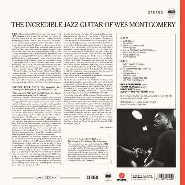|  Vinyl LP | Wes Montgomery - Incredible Jazz Guitar of Wes Montgomery (LP) | Records on Vinyl
