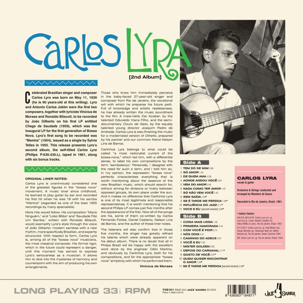 |  Vinyl LP | Carlos Lyra - 2nd Album (LP) | Records on Vinyl