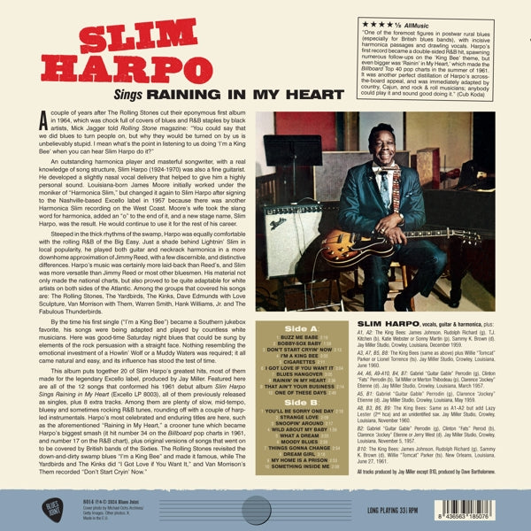 |  Vinyl LP | Slim Harpo - Sings Raining In My Heart (LP) | Records on Vinyl
