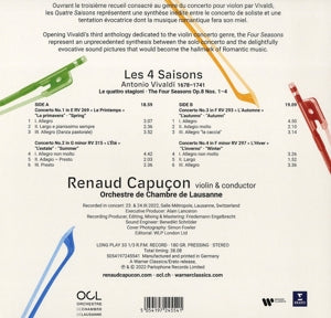 |  Vinyl LP | Renaud Capucon - The Four Seasons - Chevalier (LP) | Records on Vinyl