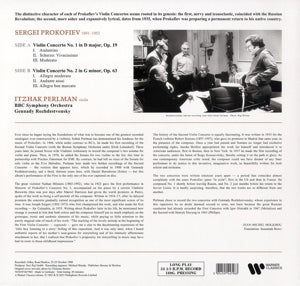 |  Vinyl LP | Itzhak Perlman - Prokofiev: Violin Concertos (LP) | Records on Vinyl