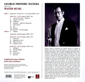 |  Vinyl LP | John Eliot / English Baroque Soloists Gardiner - Handel: Water Music (LP) | Records on Vinyl
