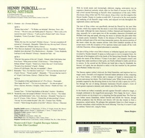 |  Vinyl LP | John Eliot / English Baroque Soloists / Monteverdi Choir Gardiner - Purcell: King Arthur (2 LPs) | Records on Vinyl