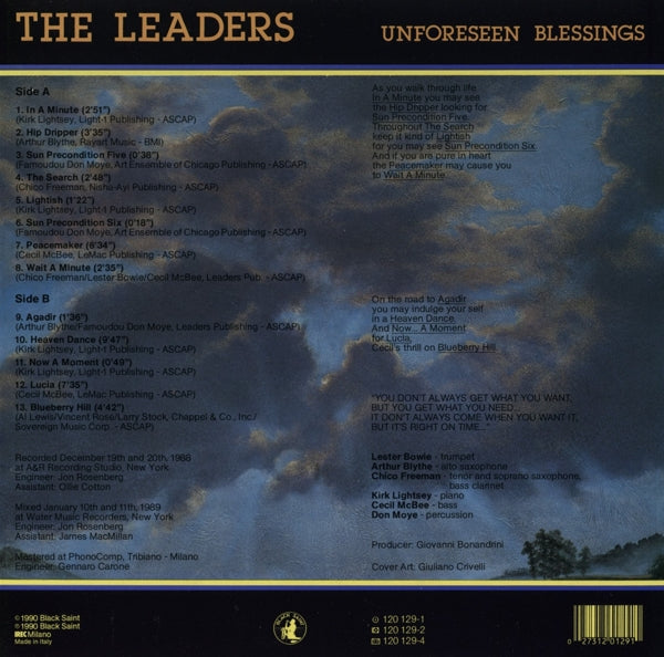 Leaders - Unforeseen Blessings |  Vinyl LP | Leaders - Unforeseen Blessings (LP) | Records on Vinyl
