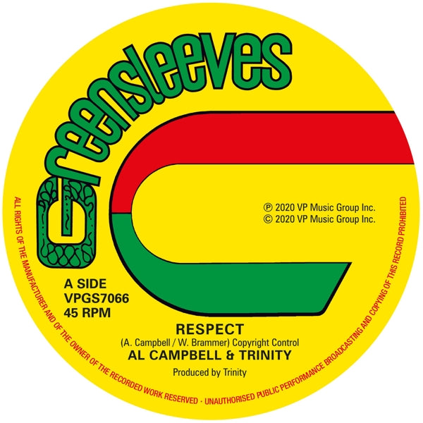 Al Campbell & Trinity - Respect/Vampire |  12" Single | Al Campbell & Trinity - Respect/Vampire (12" Single) | Records on Vinyl