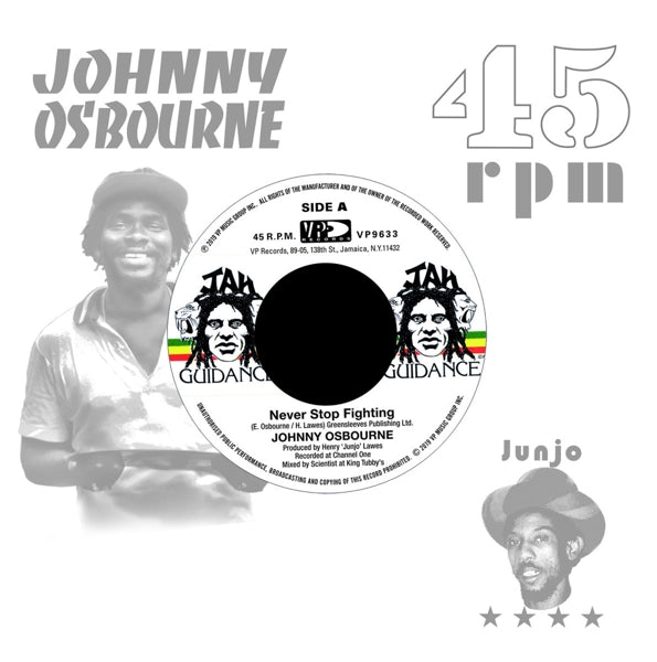 |  7" Single | Johnny & Roots Radics Osbourne - Never Stop Fighting / Dangerous Match (Single) | Records on Vinyl