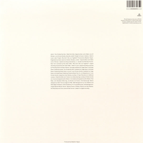 Pet Shop Boys - Please  |  Vinyl LP | Pet Shop Boys - Please (LP) | Records on Vinyl