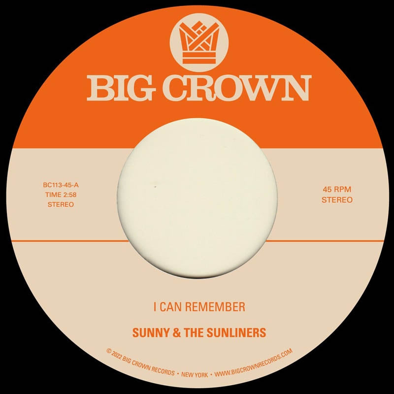 |  7" Single | Sunny & the Sunliners - I Can Remember (Single) | Records on Vinyl