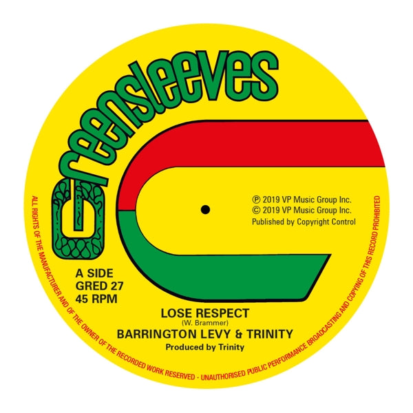 |  12" Single | Barrington Levy - Lose Respect (Single) | Records on Vinyl
