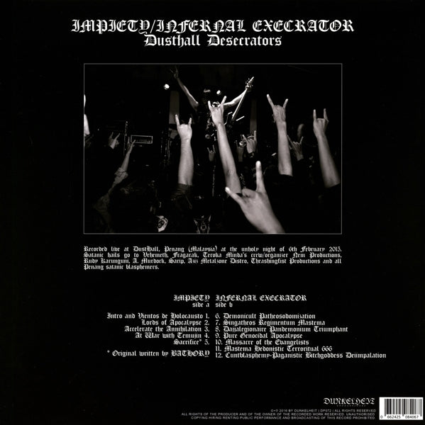Impiety/Infernal Execrato - Dusthall Desecrators  |  Vinyl LP | Impiety - Dusthall Desecrators Live Penang 2015 (LP) | Records on Vinyl