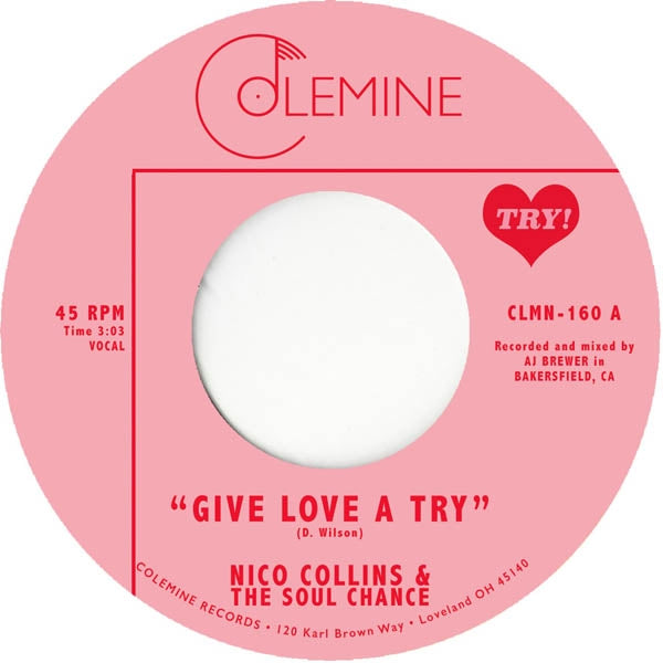 Nico Collins & The Soul -  Give Love A Try |  7" Single | Nico & the Soul Chance Collins - Give Love a Try (Single) | Records on Vinyl
