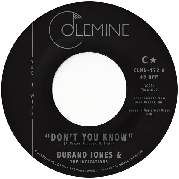 Durand Jones & The Indic - Don't You Know / True.. |  7" Single | Durand & the Indications Jones - Don't You Know / True Love (Single) | Records on Vinyl