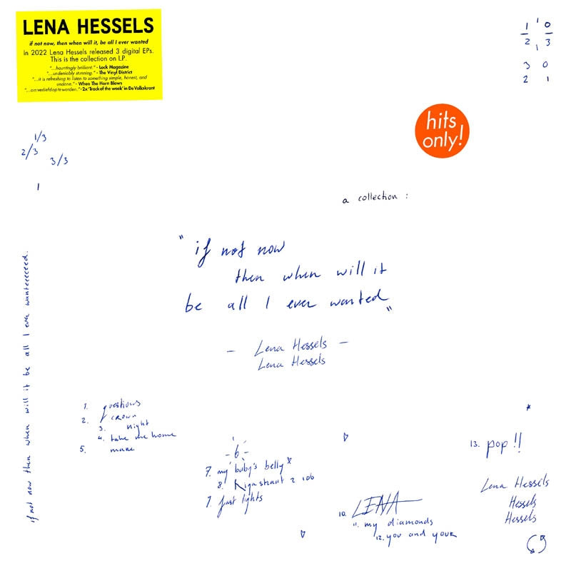 |  Vinyl LP | Lena Hessels - If Not Now, Then When Will It, Be All I Ever Wante (LP) | Records on Vinyl