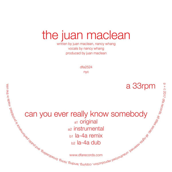|  12" Single | Juan Maclean - Can You Ever Really Know Somebody (Single) | Records on Vinyl