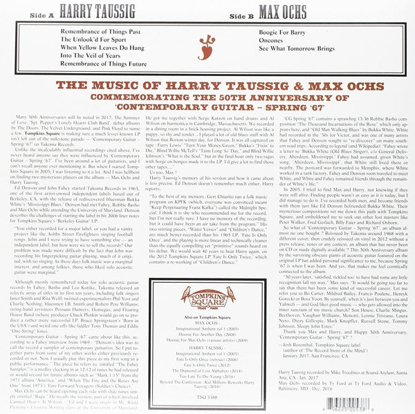 Harry Taussig - Music Of Harry Taussig.. |  Vinyl LP | Harry Taussig - Music of Harry Taussig and Max Ochs (LP) | Records on Vinyl