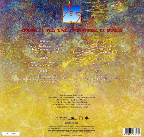 Yes - Live From House.. | Vinyl LP | Yes - Live From House of Blues (5 LPs) | Records on Vinyl