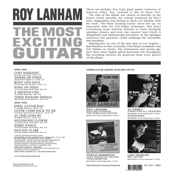 Roy Lanham - Most Exciting..  |  Vinyl LP | Roy Lanham - Most Exciting Guitar (LP) | Records on Vinyl