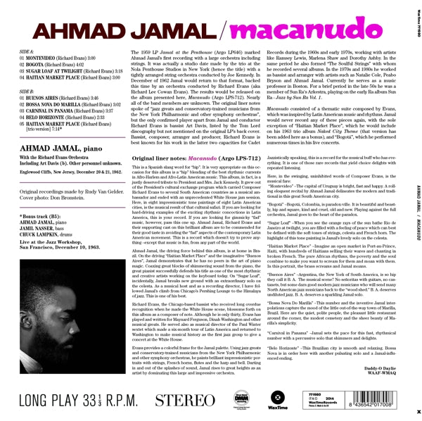 Ahmad Jamal - Macanudo  |  Vinyl LP | Ahmad Jamal - Macanudo  (LP) | Records on Vinyl