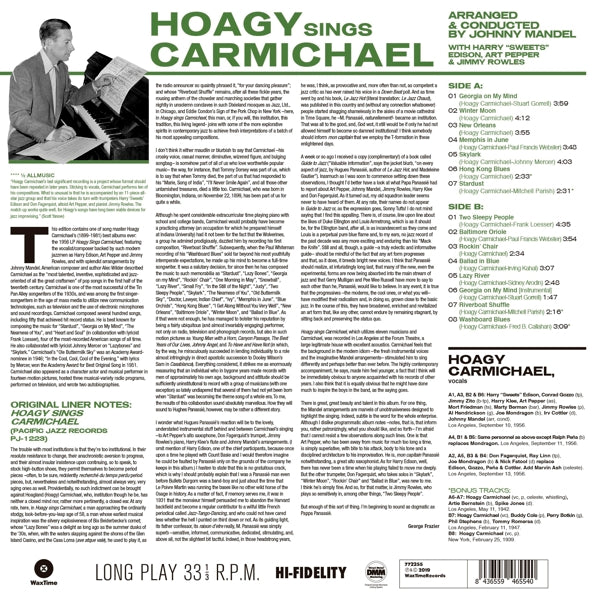Hoagy Carmichael - Hoagy Sings Carmichael |  Vinyl LP | Hoagy Carmichael - Hoagy Sings Carmichael (LP) | Records on Vinyl