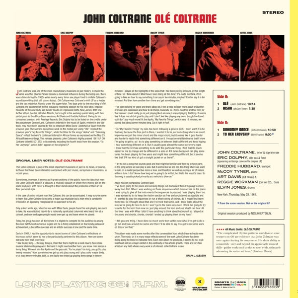John Coltrane - Ole Coltrane | Vinyl LP | John Coltrane - Ole Coltrane (LP) | Records on Vinyl