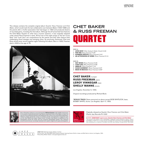 Chet/Russ Freeman Baker - Quartet  |  Vinyl LP | Chet/Russ Freeman Baker - Quartet (LP) | Records on Vinyl
