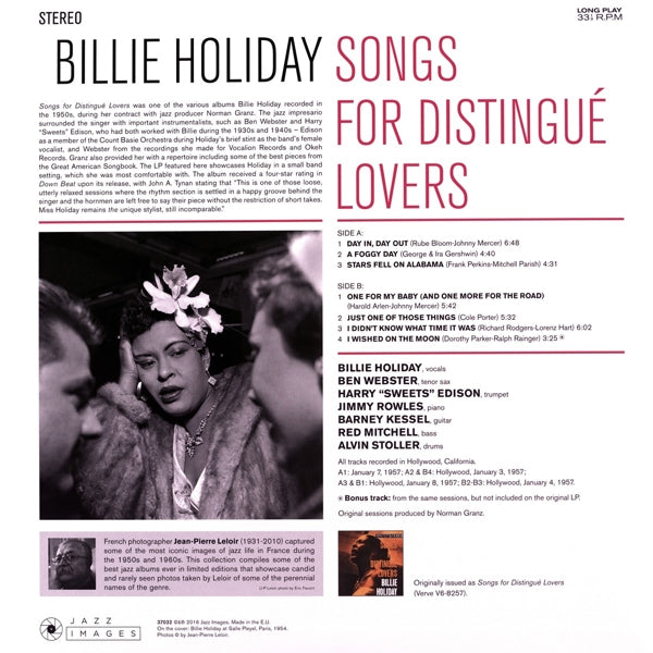 Billie Holiday - Songs For..  |  Vinyl LP | Billie Holiday - Songs For Distingue Lovers (LP) | Records on Vinyl